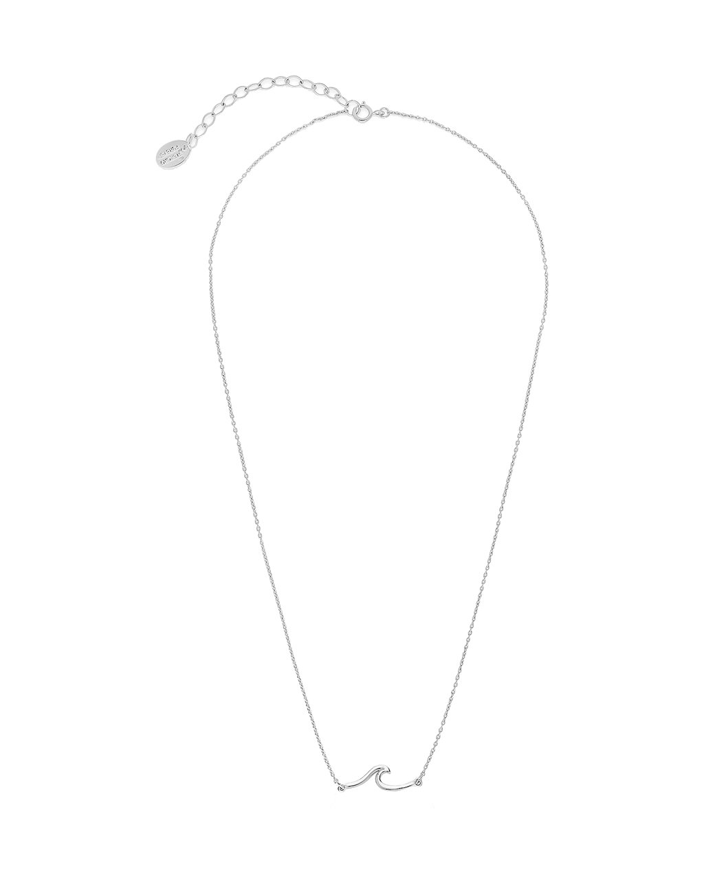 Sterling Silver Dainty Wave Necklace - Sterling Forever