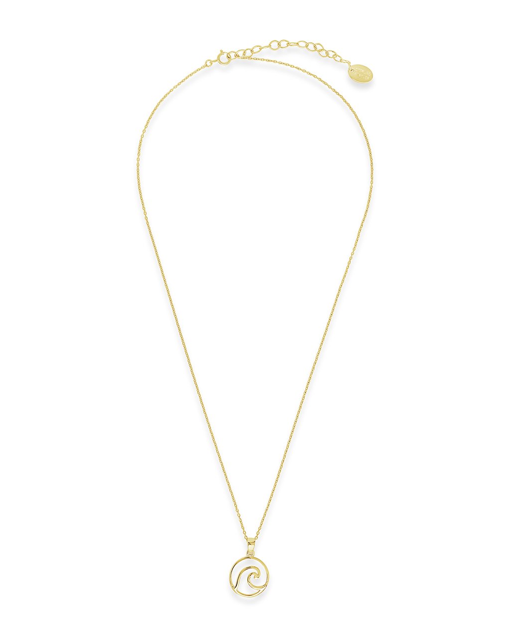Sterling Silver Circle Wave Necklace – Sterling Forever