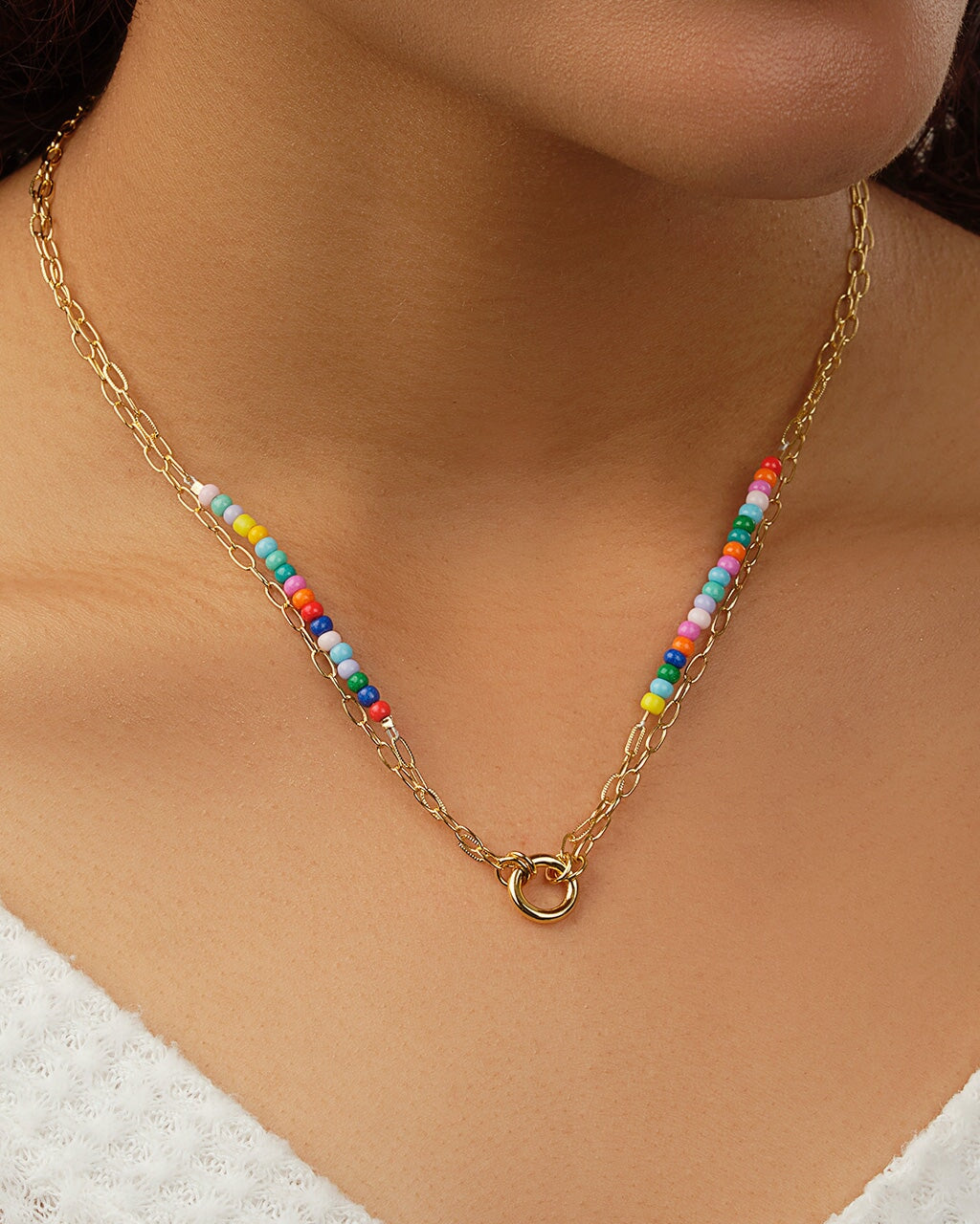 Iridiana Beaded Necklace Necklace Sterling Forever 