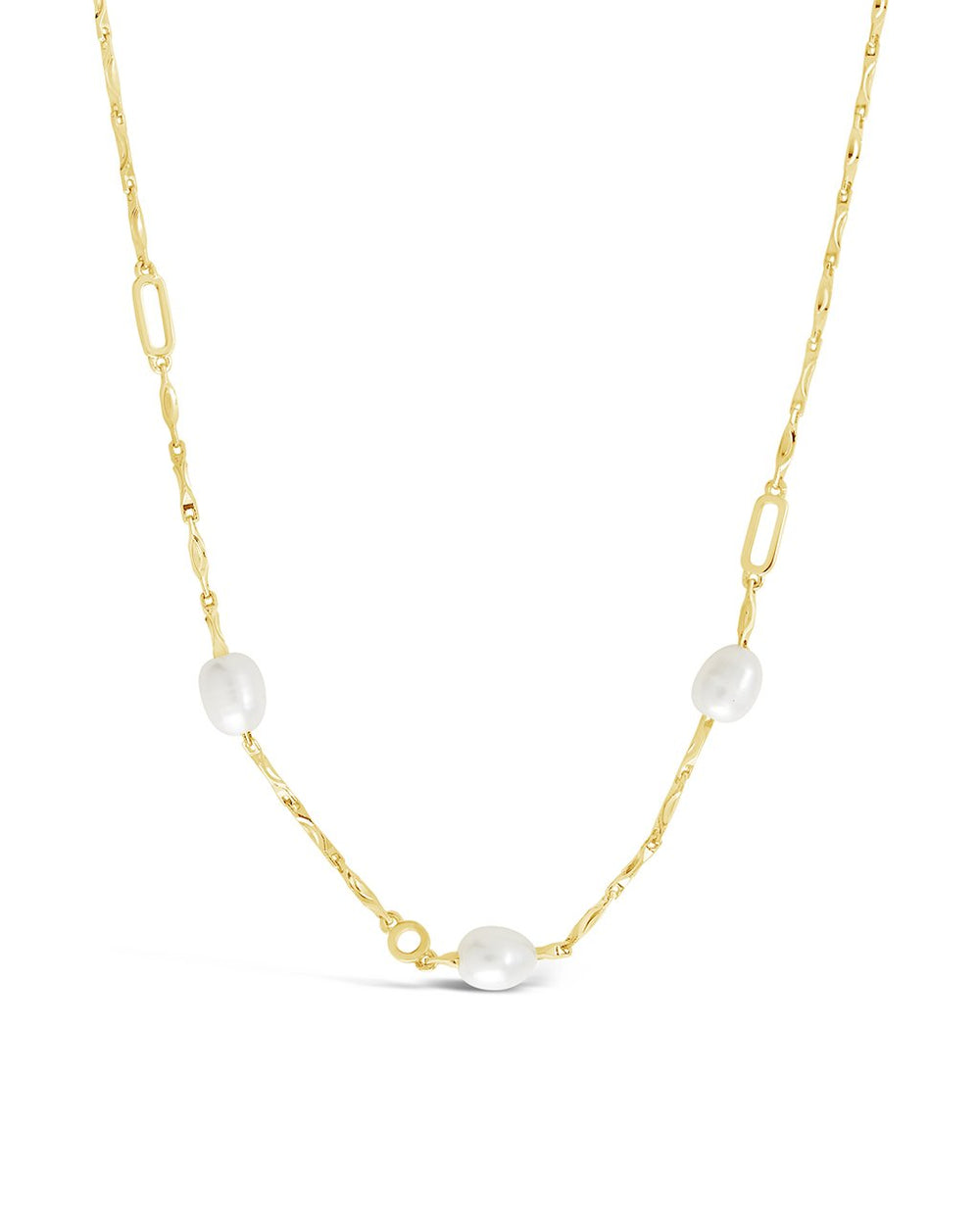 Dainty Pearl Chain Necklace - Sterling Forever