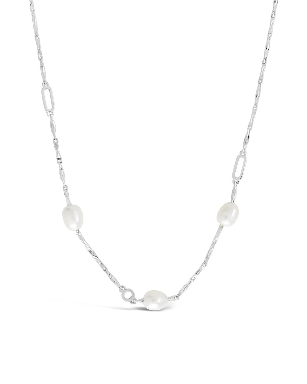 Dainty Pearl Chain Necklace - Sterling Forever