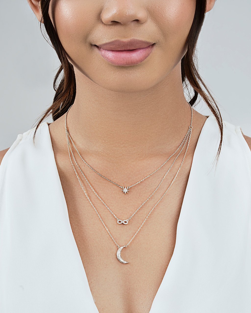 CZ Celestial Infinity Necklace Necklace Sterling Forever 