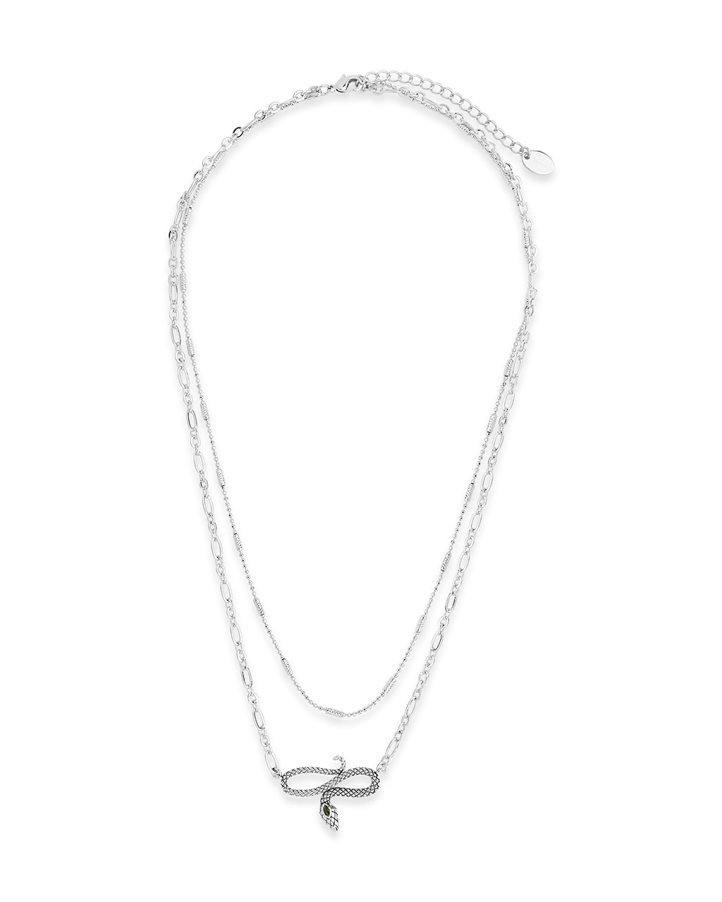 Linked Snake Layered Necklace Necklace Sterling Forever