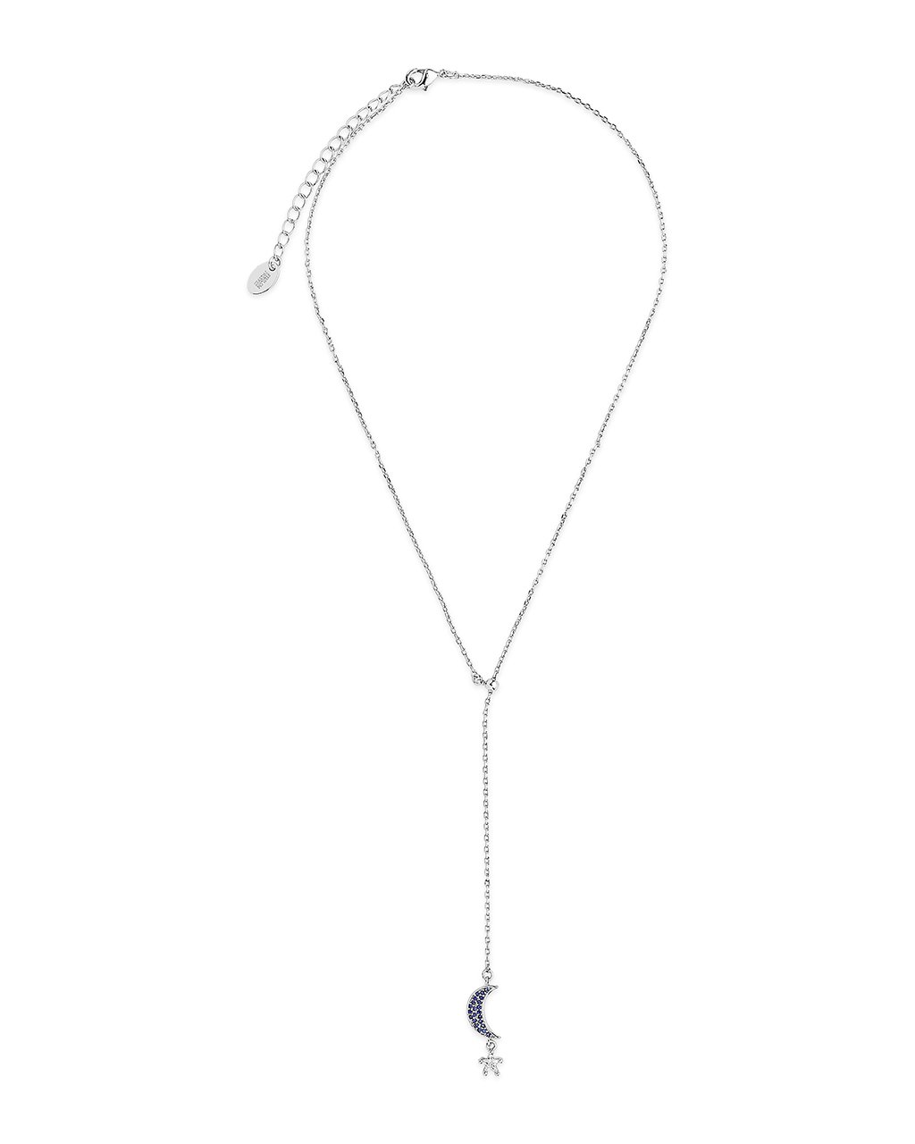 CZ Star & Moon Dangling Y Necklace Necklace Sterling Forever Silver