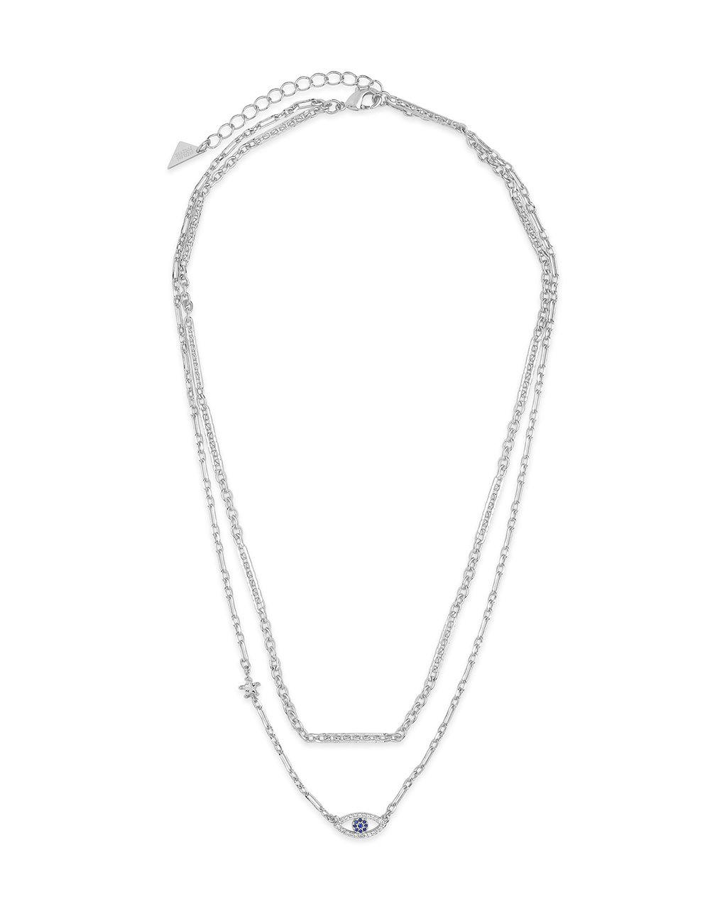 Stationed Star & Evil Eye Layered Necklace Necklace Sterling Forever 