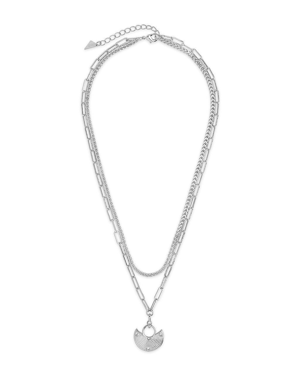 Box Chain & Long Link Layered Necklace Necklace Sterling Forever 