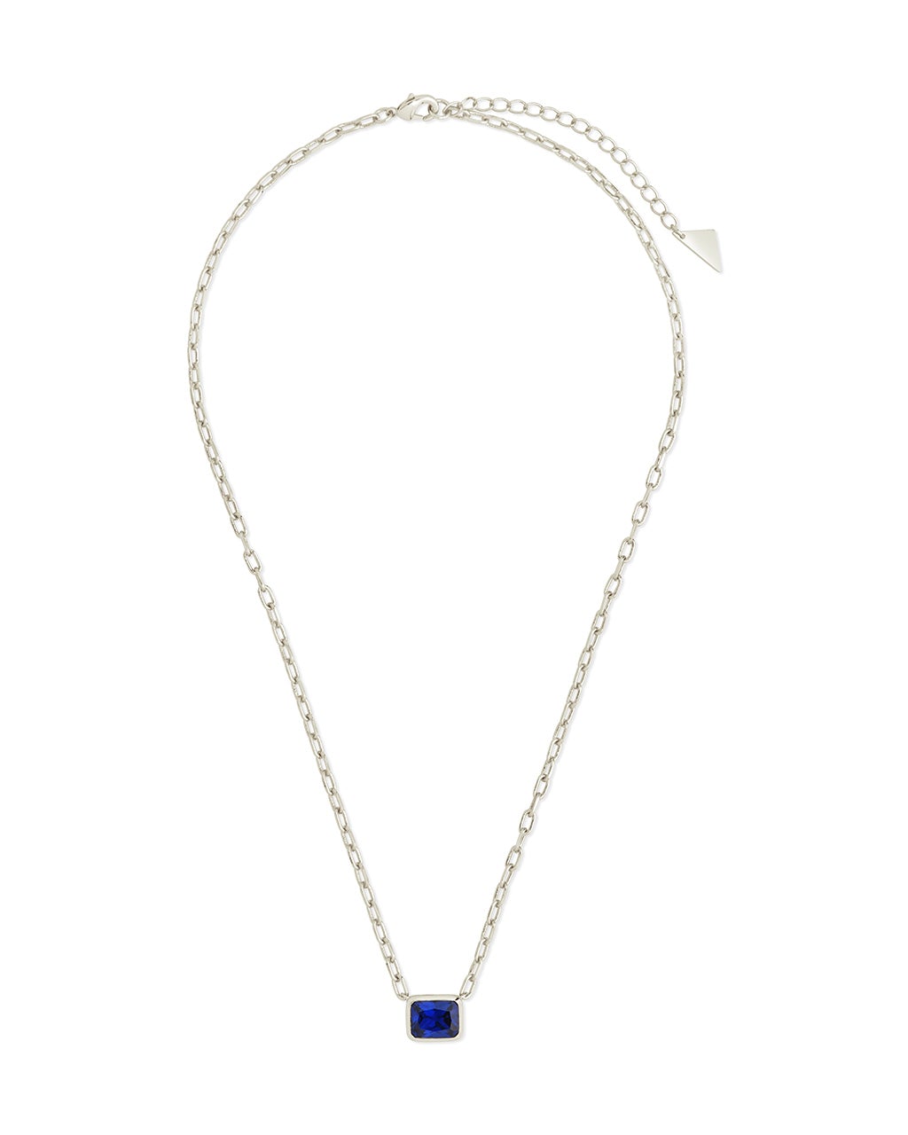 Sapphire Cushion-Cut Bezel Pendant Necklace Necklace Sterling Forever 