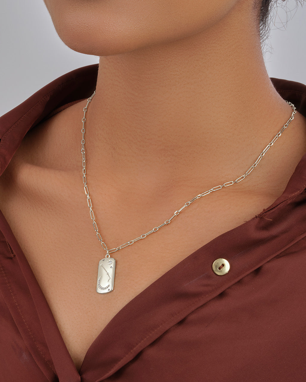 Constellation Dog Tag Necklace Necklace Sterling Forever 