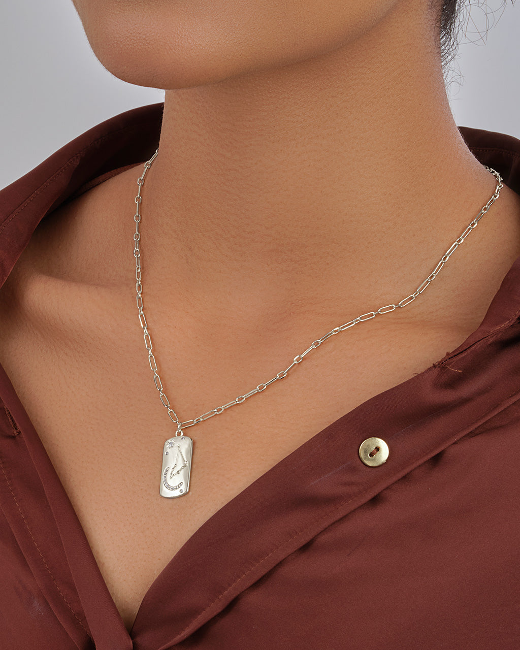 Constellation Dog Tag Necklace Necklace Sterling Forever 