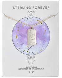 Constellation Dog Tag Necklace Necklace Sterling Forever Silver Sagittarius (Nov 22 - Dec 21) 