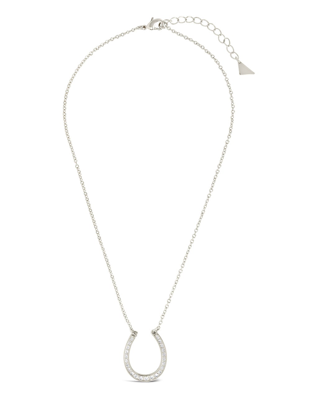 CZ Horseshoe Pendant Necklace Sterling Forever 