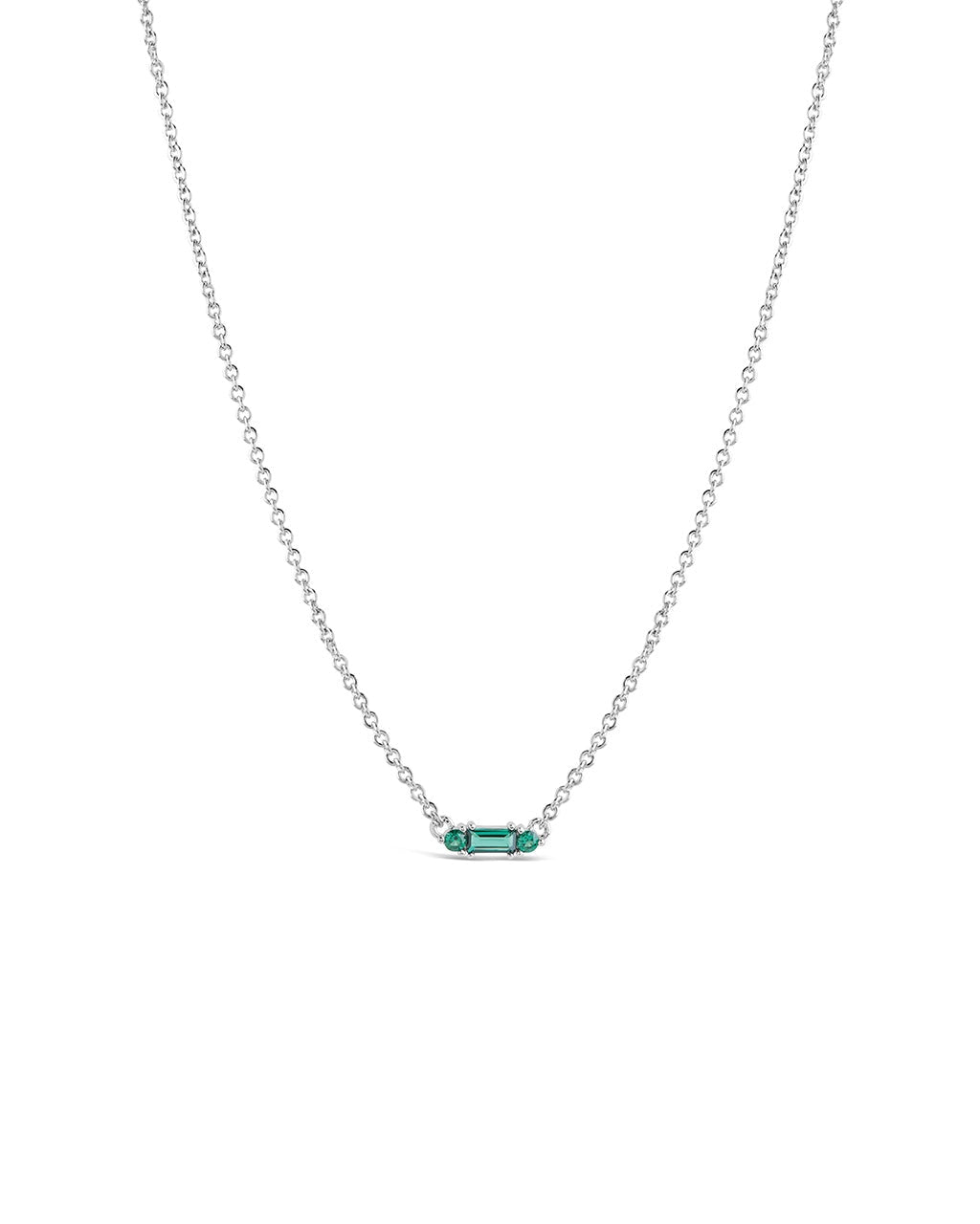 Amara Pendant Necklace Necklace Sterling Forever Silver Emerald 