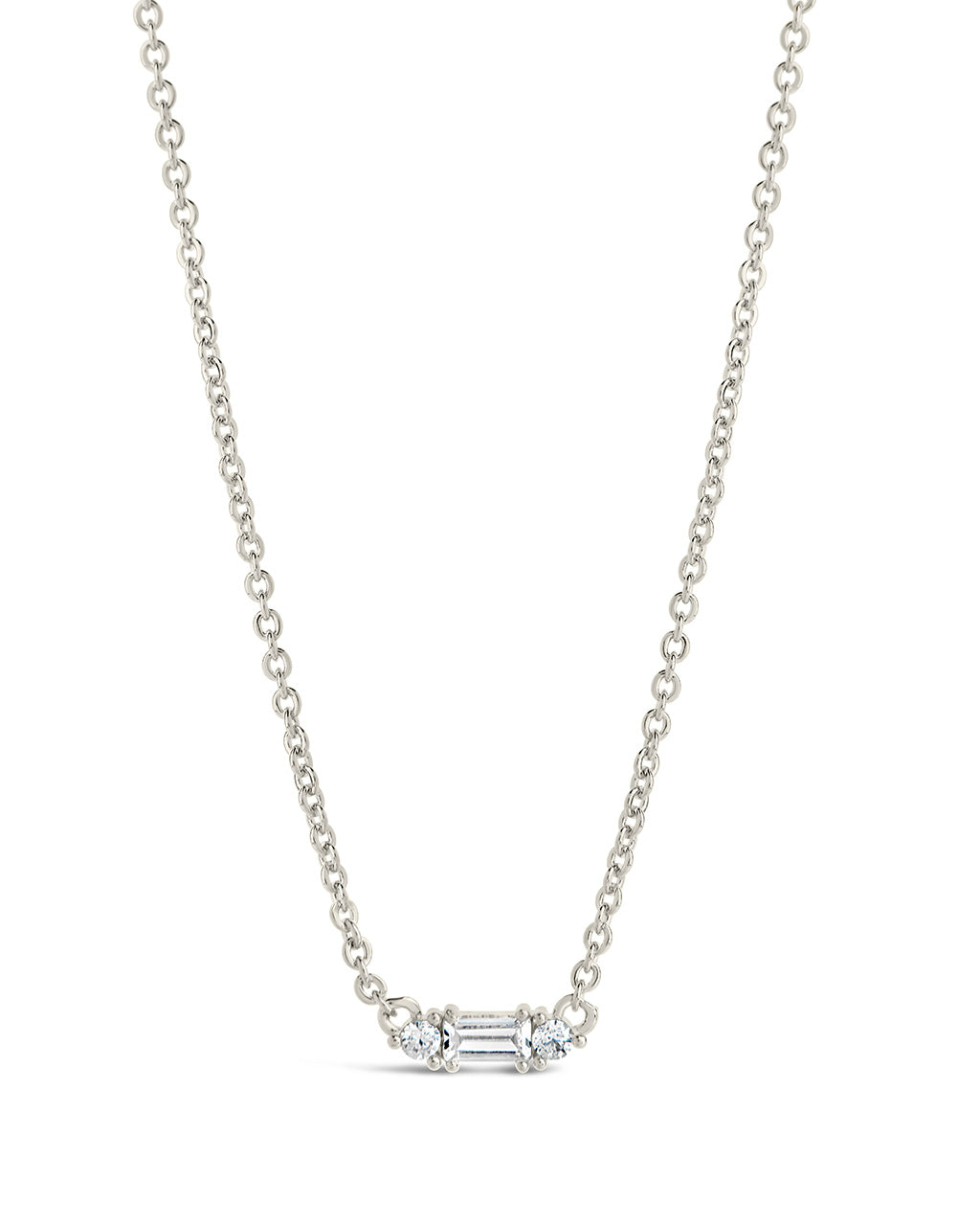 Amara Pendant Necklace Necklace Sterling Forever Silver Clear 