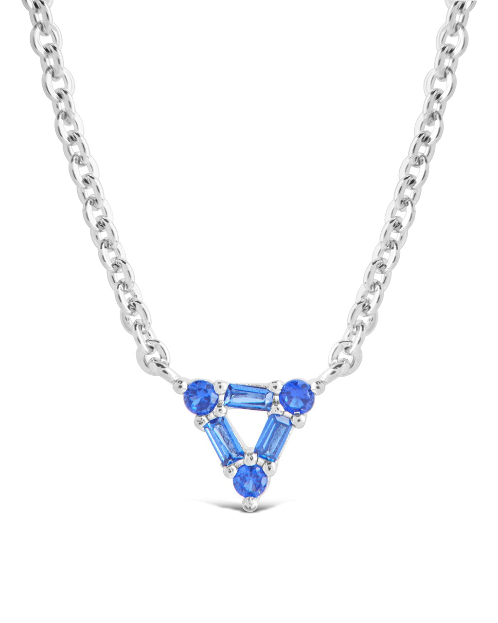 CZ Trinity Triangle Necklace Necklace Sterling Forever 