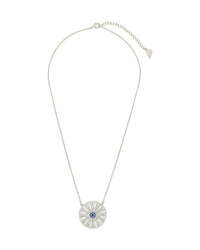 Evil Eye & CZ Petal Pendant Necklace Sterling Forever 