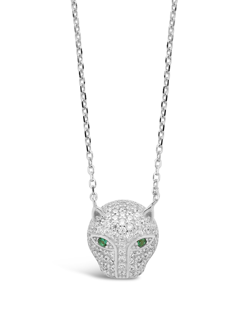 Sterling Silver Jaguar CZ Pendant Necklace Sterling Forever Silver