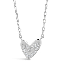 Sterling Silver Mabel CZ Heart Pendant Necklace - Sterling Forever