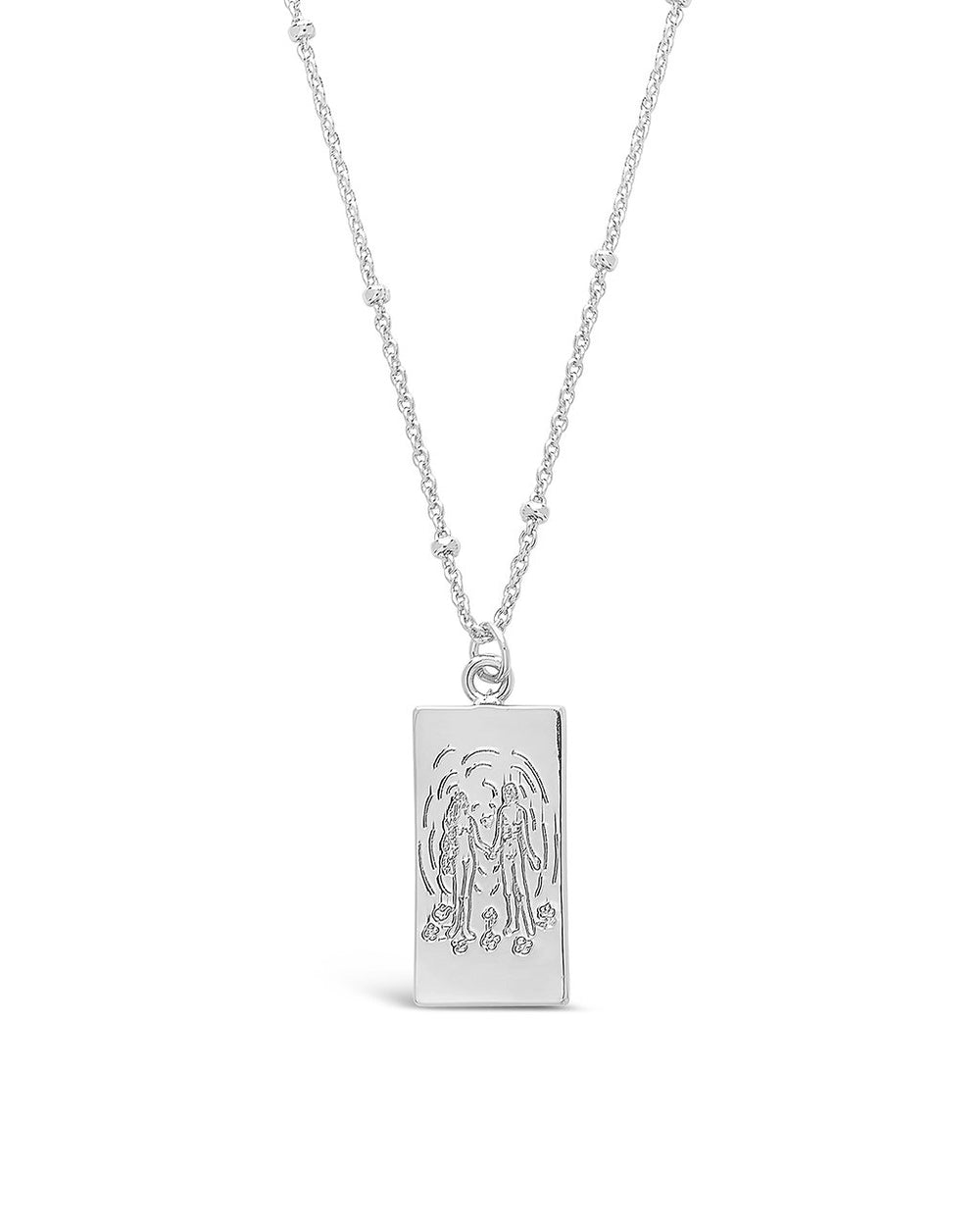 The Lovers Tarot Card Necklace - Sterling Forever
