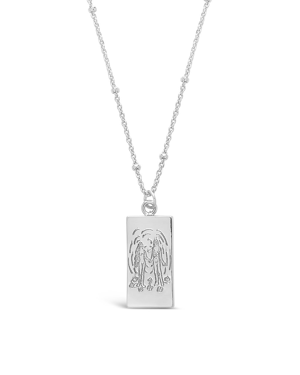 The Lovers Tarot Card Necklace - Sterling Forever