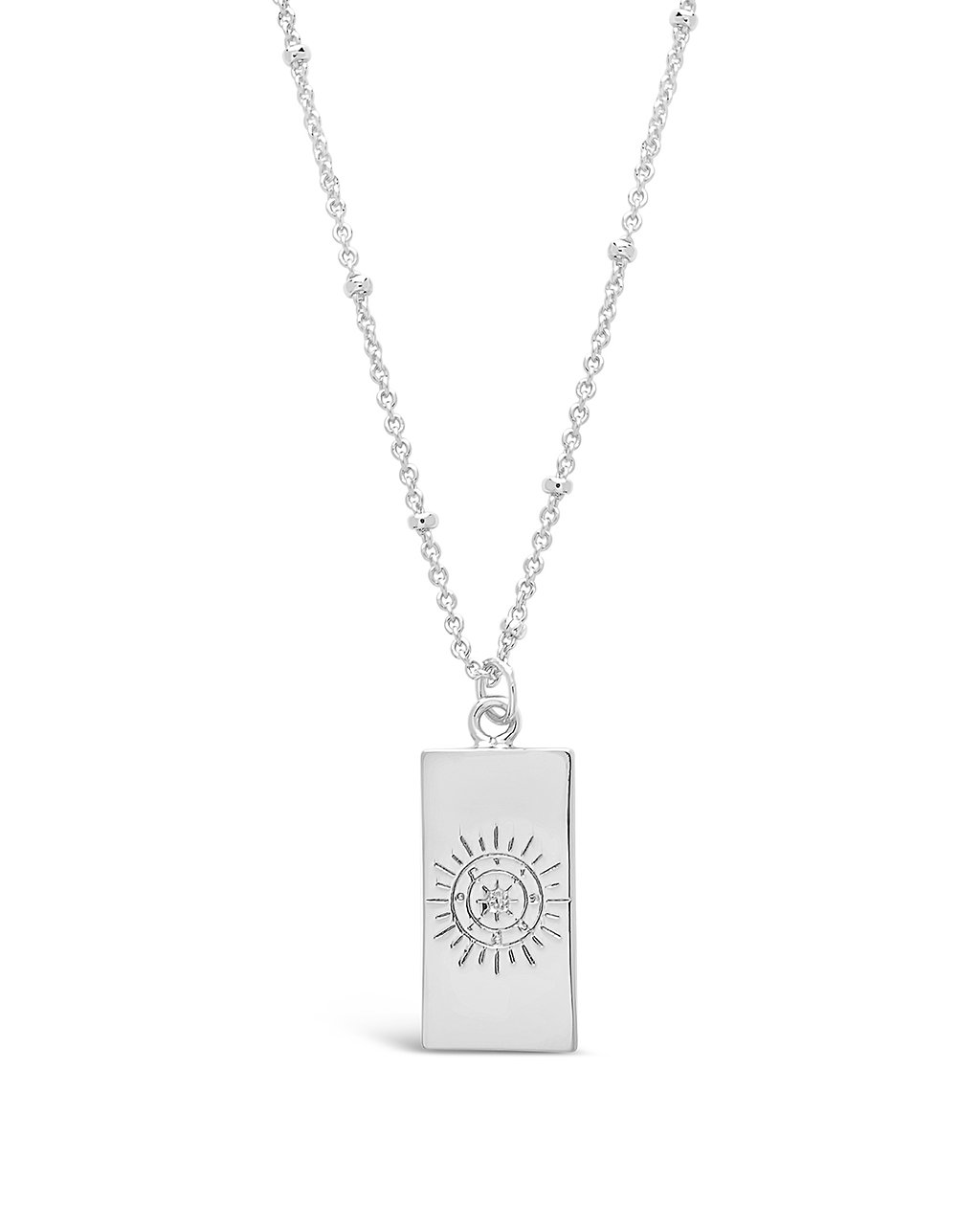 Wheel of Fortune Tarot Card Necklace - Sterling Forever