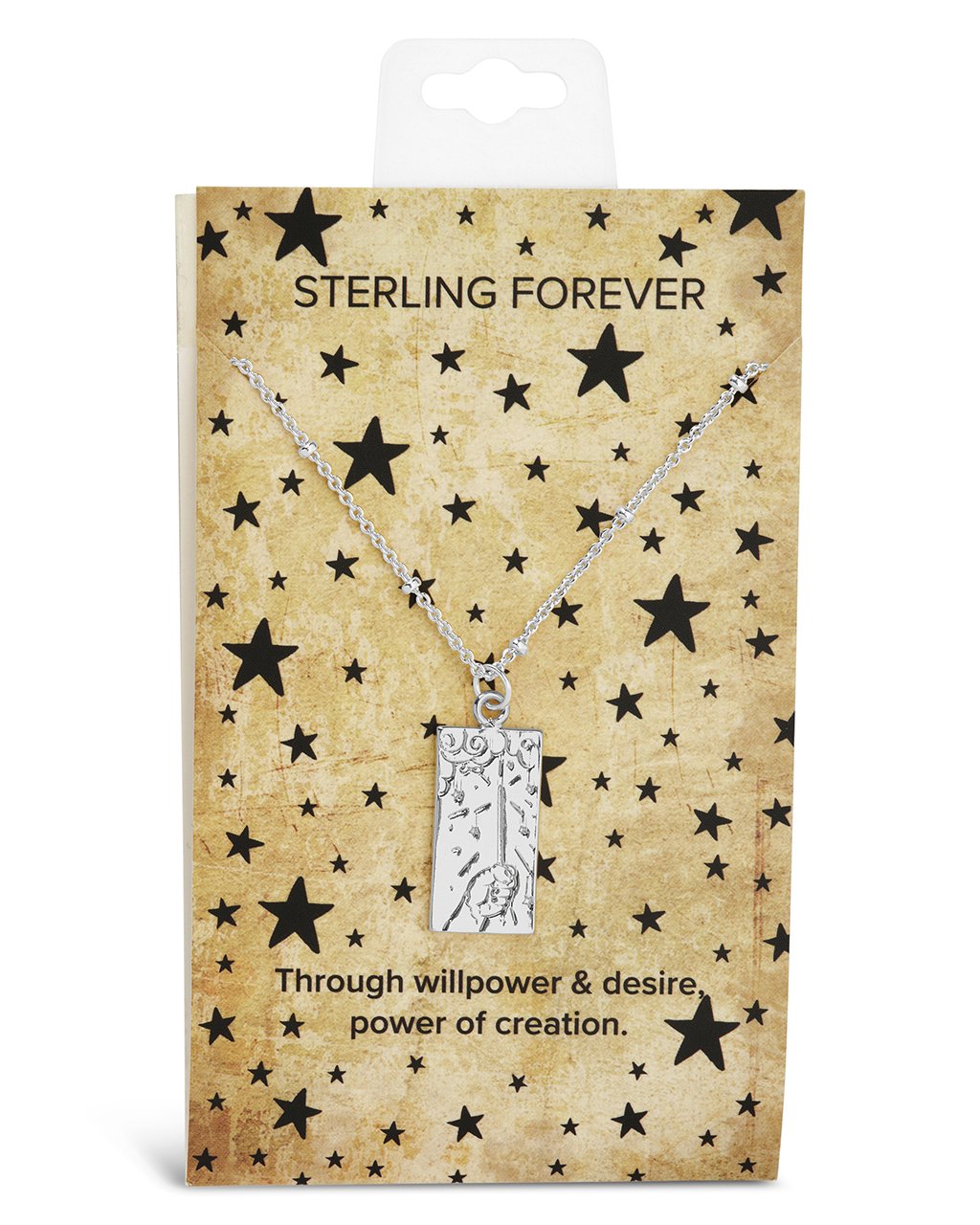 The Magician Tarot Card Necklace - Sterling Forever