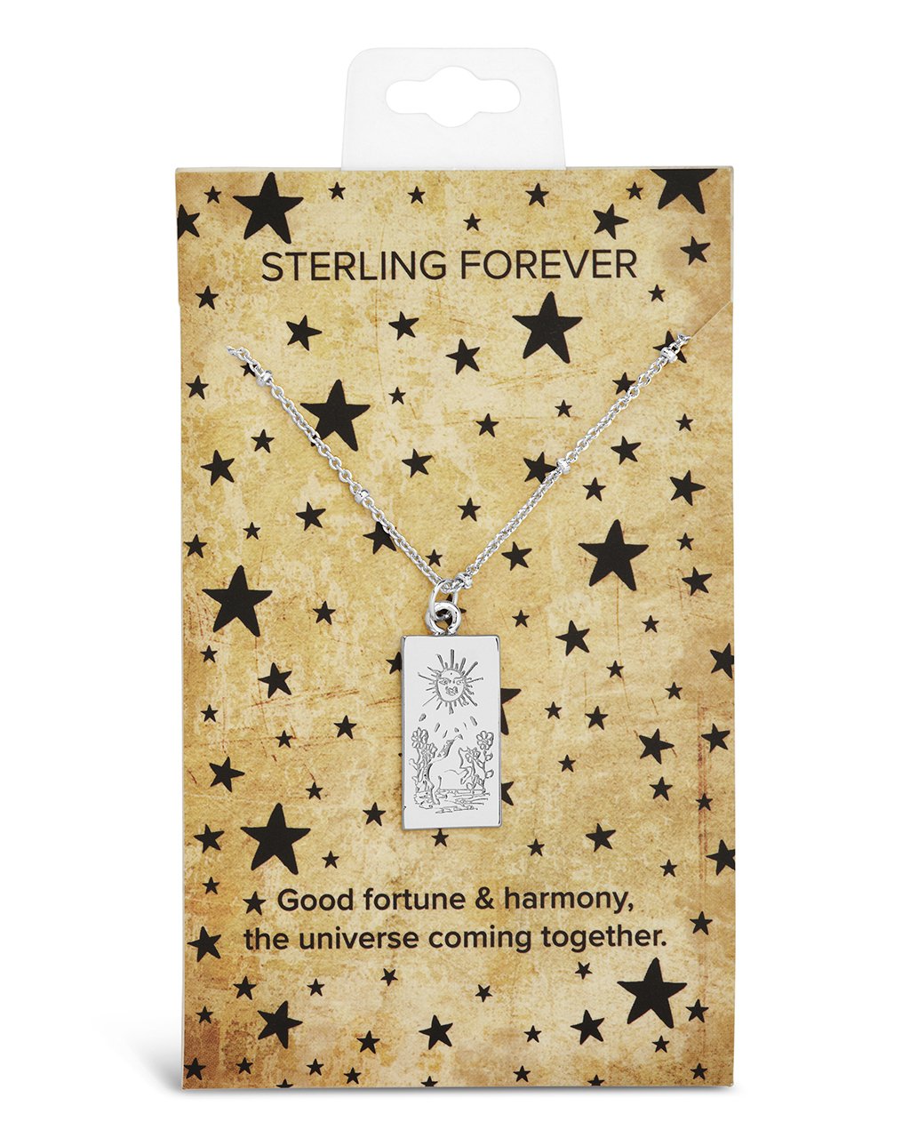 The Sun Tarot Card Necklace - Sterling Forever