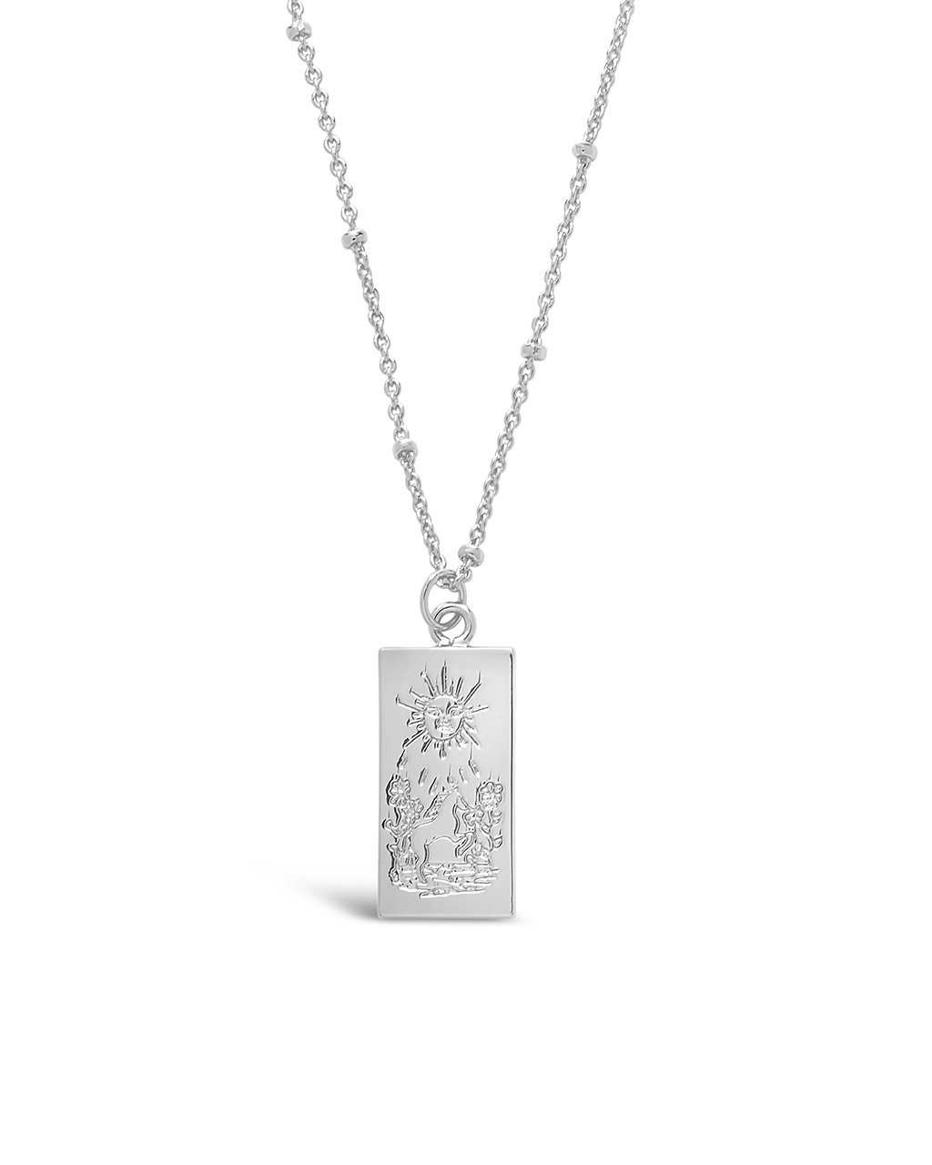 The Sun Tarot Card Necklace - Sterling Forever