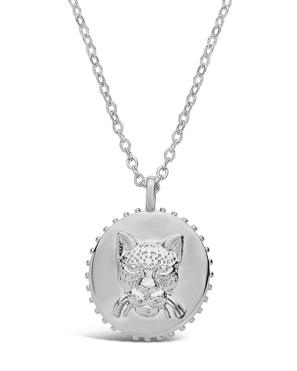 Untamed Medallion Pendant Necklace Sterling Forever Silver Jaguar
