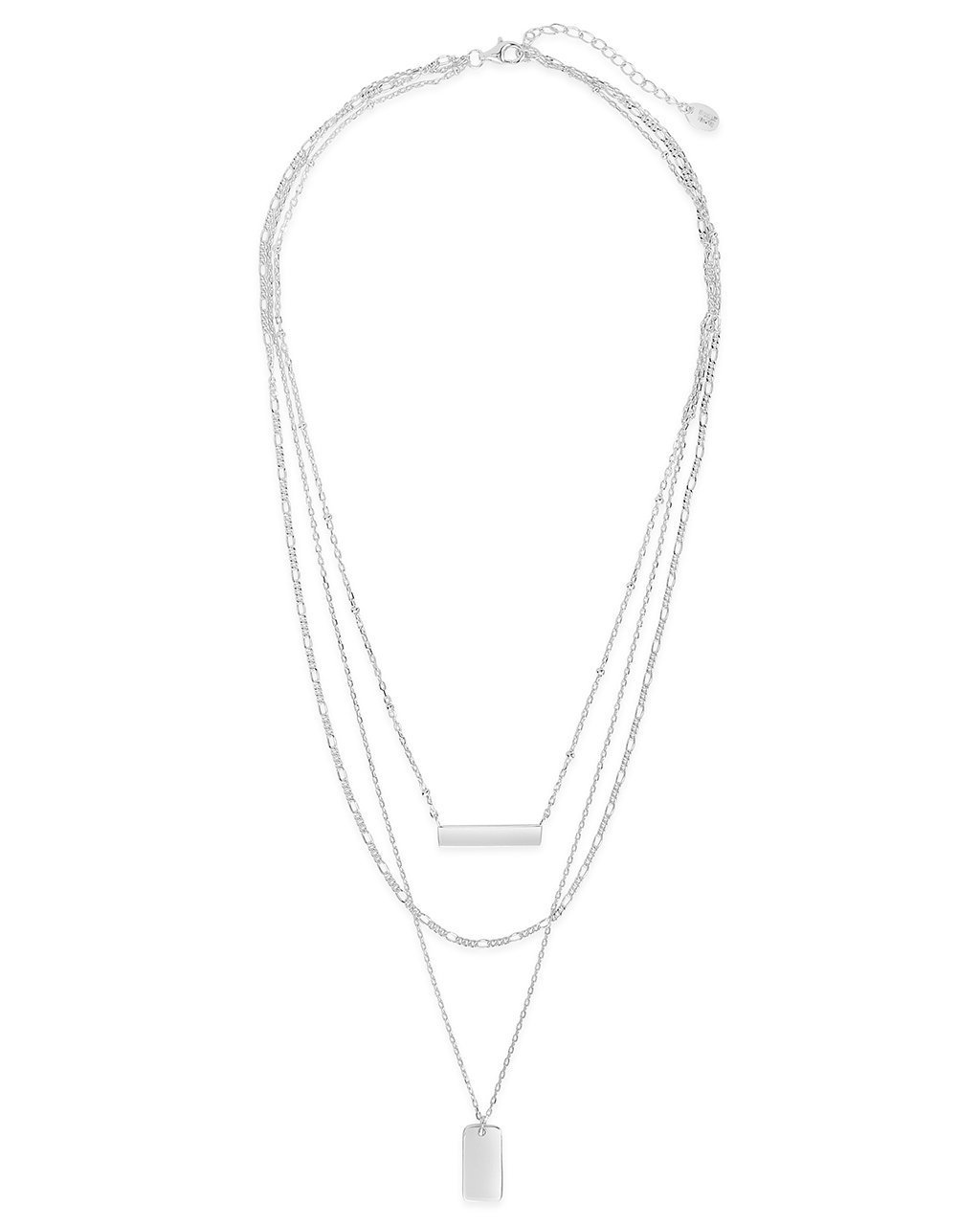 Triple Layered Bar Necklace - Sterling Forever