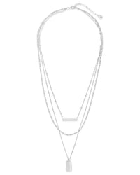Triple Layered Bar Necklace - Sterling Forever