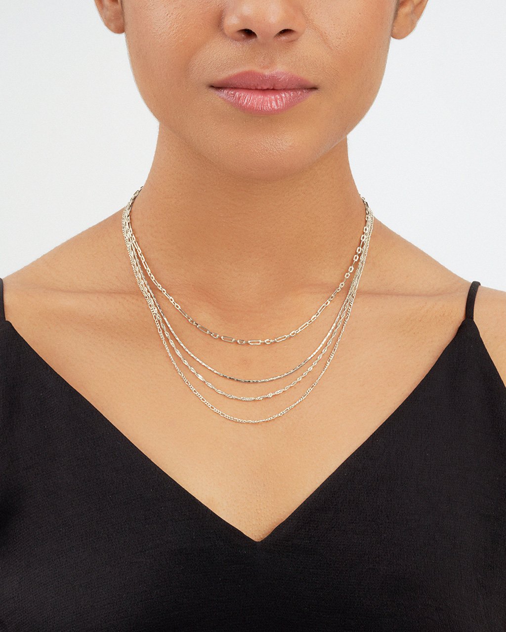 Moon Star Single Rose Gold Layered Chain – Fahrya