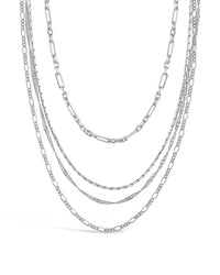 Multi Chain Layered Necklace - Sterling Forever