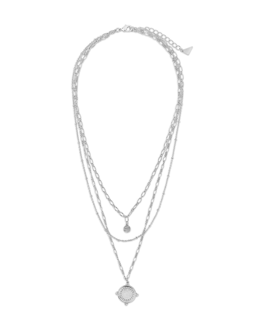 Three Layer Medallion Necklace Necklace Sterling Forever 