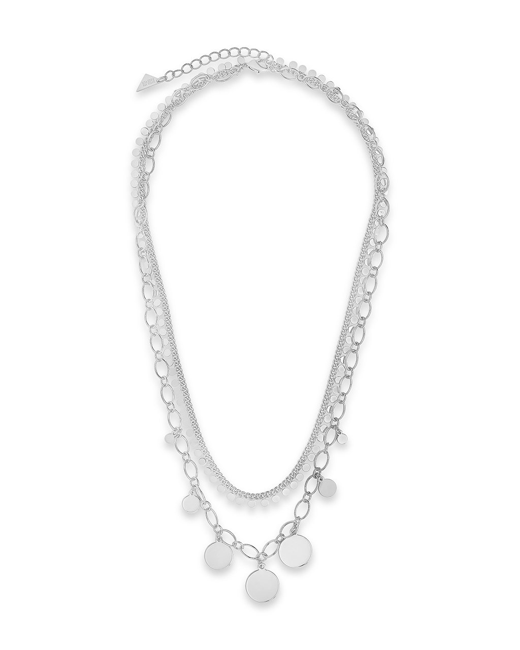 Disk Charm Layered Chain Necklace Necklace Sterling Forever 