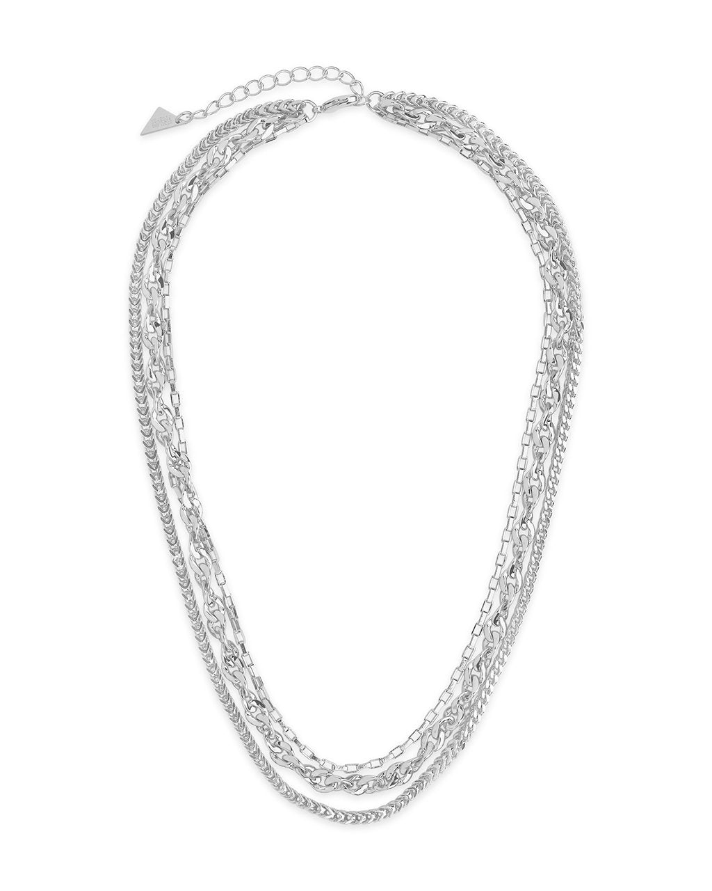 Three Layer Bold Chain Necklace Necklace Sterling Forever 