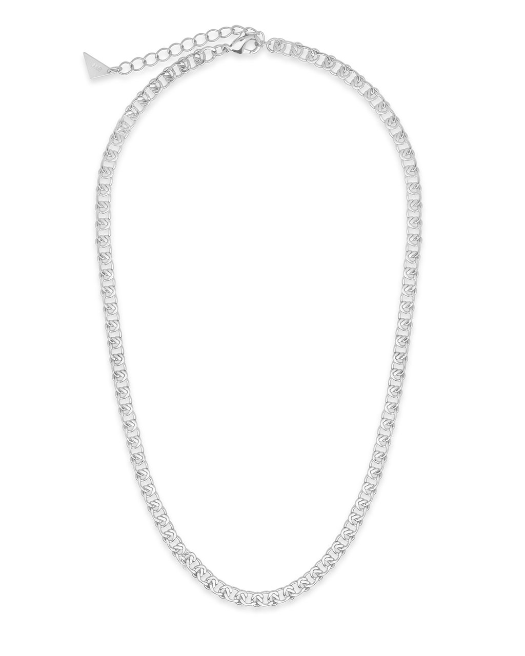 Interlocking Curb Chain Necklace Sterling Forever 