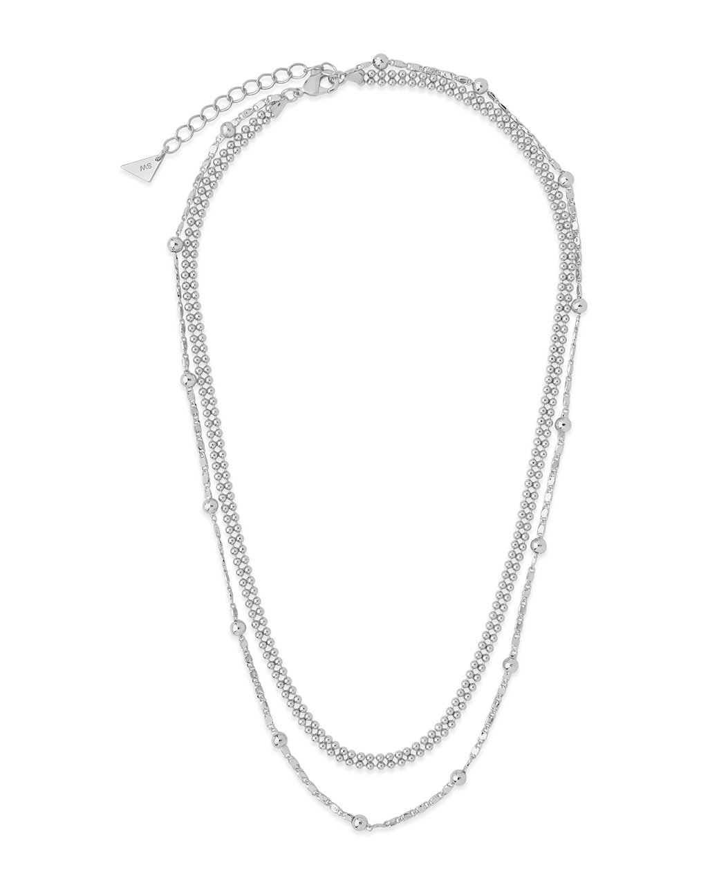 Layered Beaded Chain Necklace Necklace Sterling Forever 
