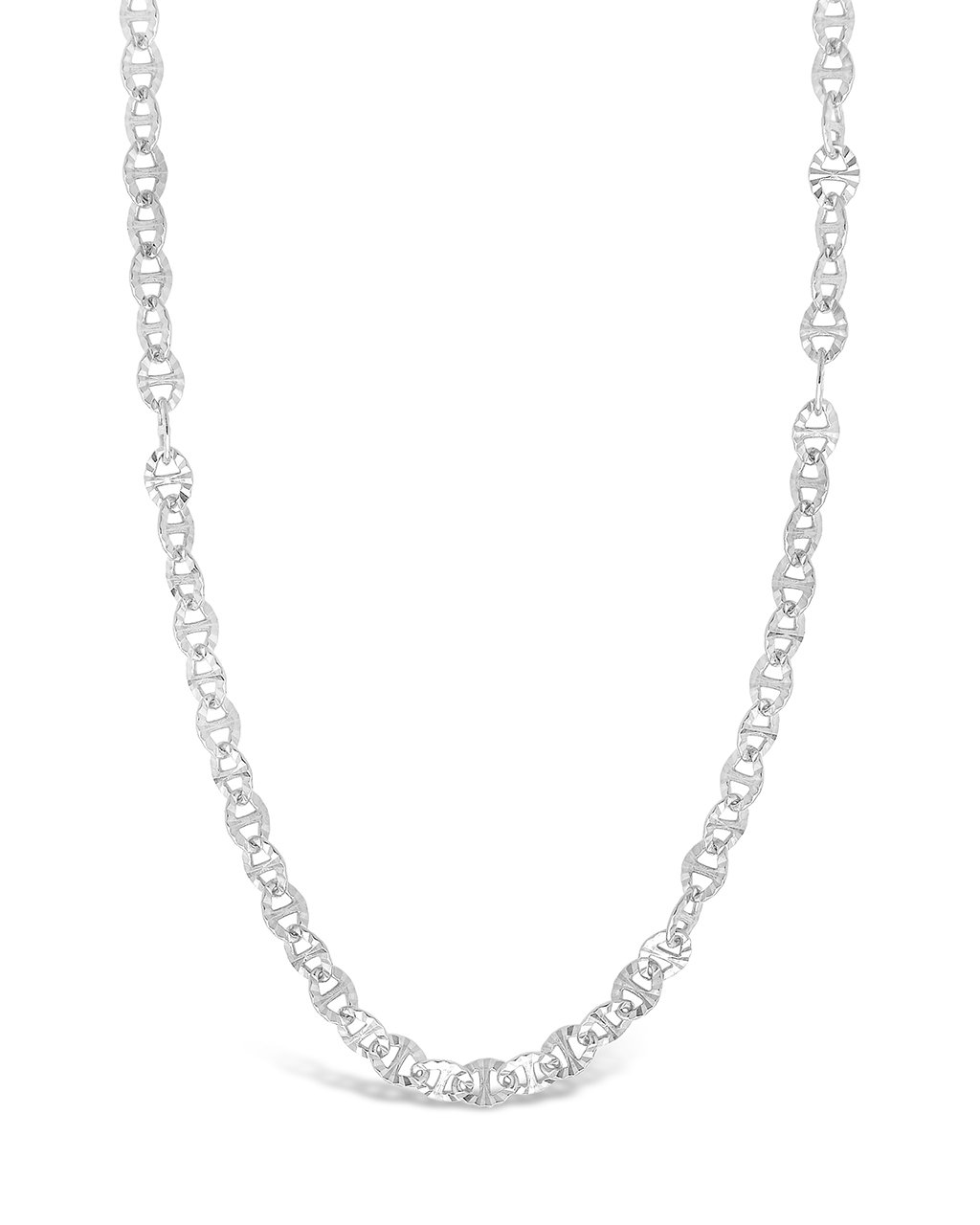 Sterling Silver Textured Anchor Chain Necklace Necklace Sterling Forever Silver 