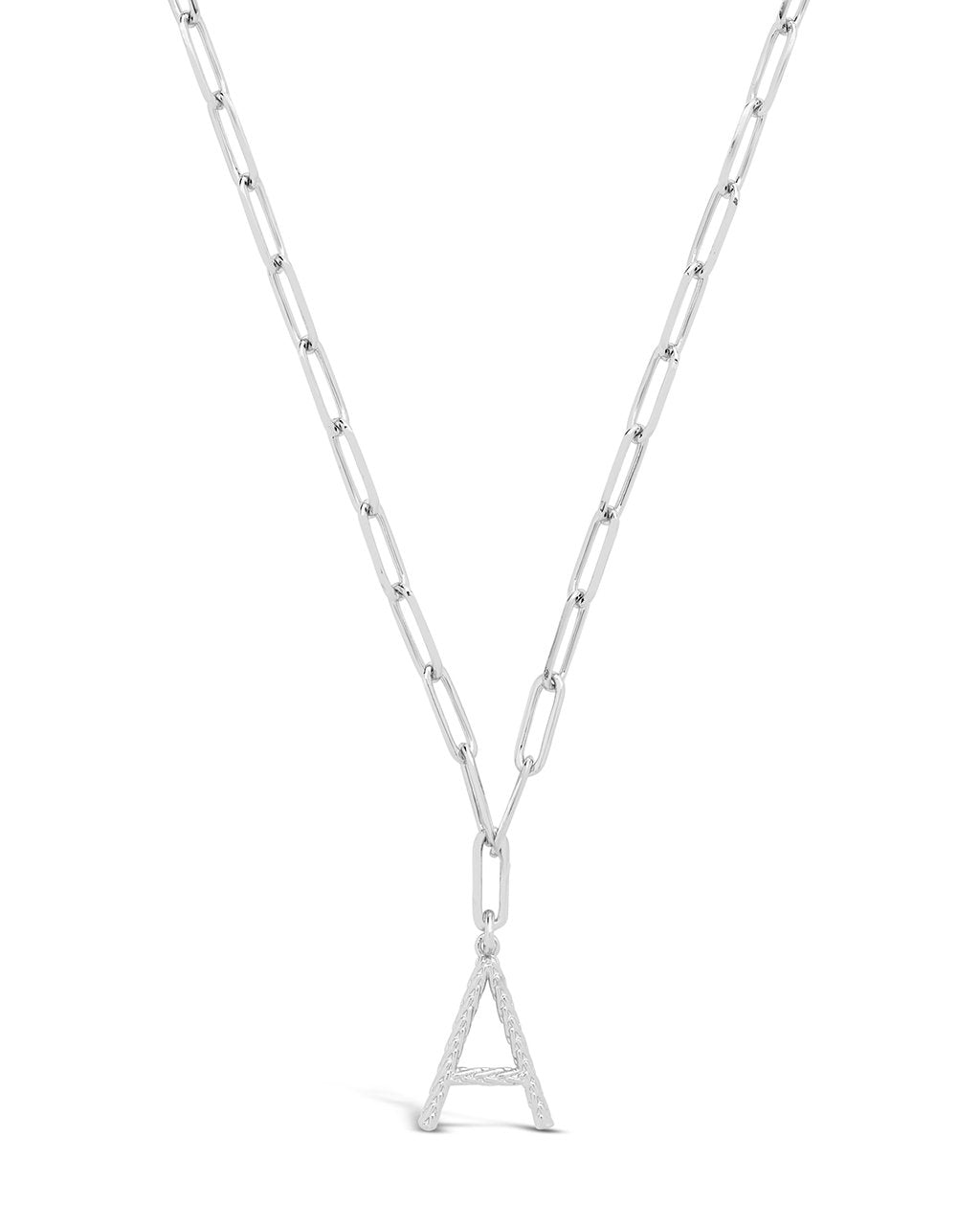 Braided Initial Pendant Necklace Necklace Sterling Forever Silver A 