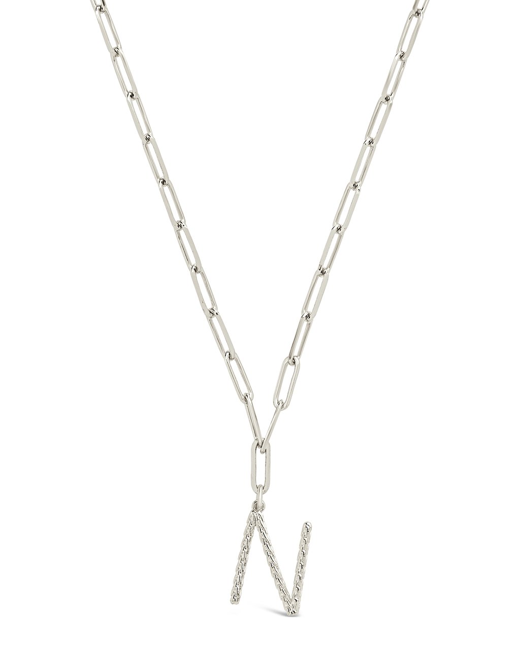 Braided Initial Pendant Necklace Necklace Sterling Forever Silver N 