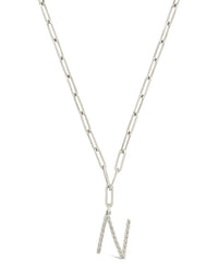 Braided Initial Pendant Necklace Necklace Sterling Forever Silver N 