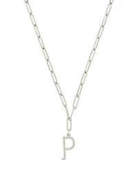 Braided Initial Pendant Necklace Necklace Sterling Forever Silver P 