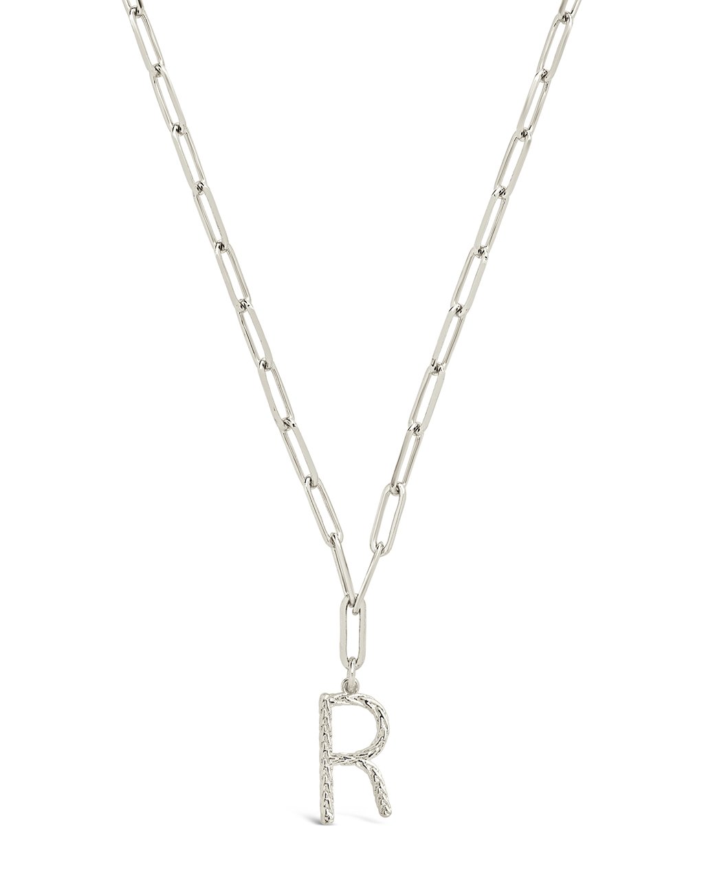 Braided Initial Pendant Necklace Necklace Sterling Forever Silver R 