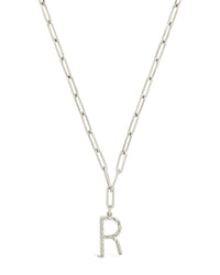 Braided Initial Pendant Necklace Necklace Sterling Forever Silver R 