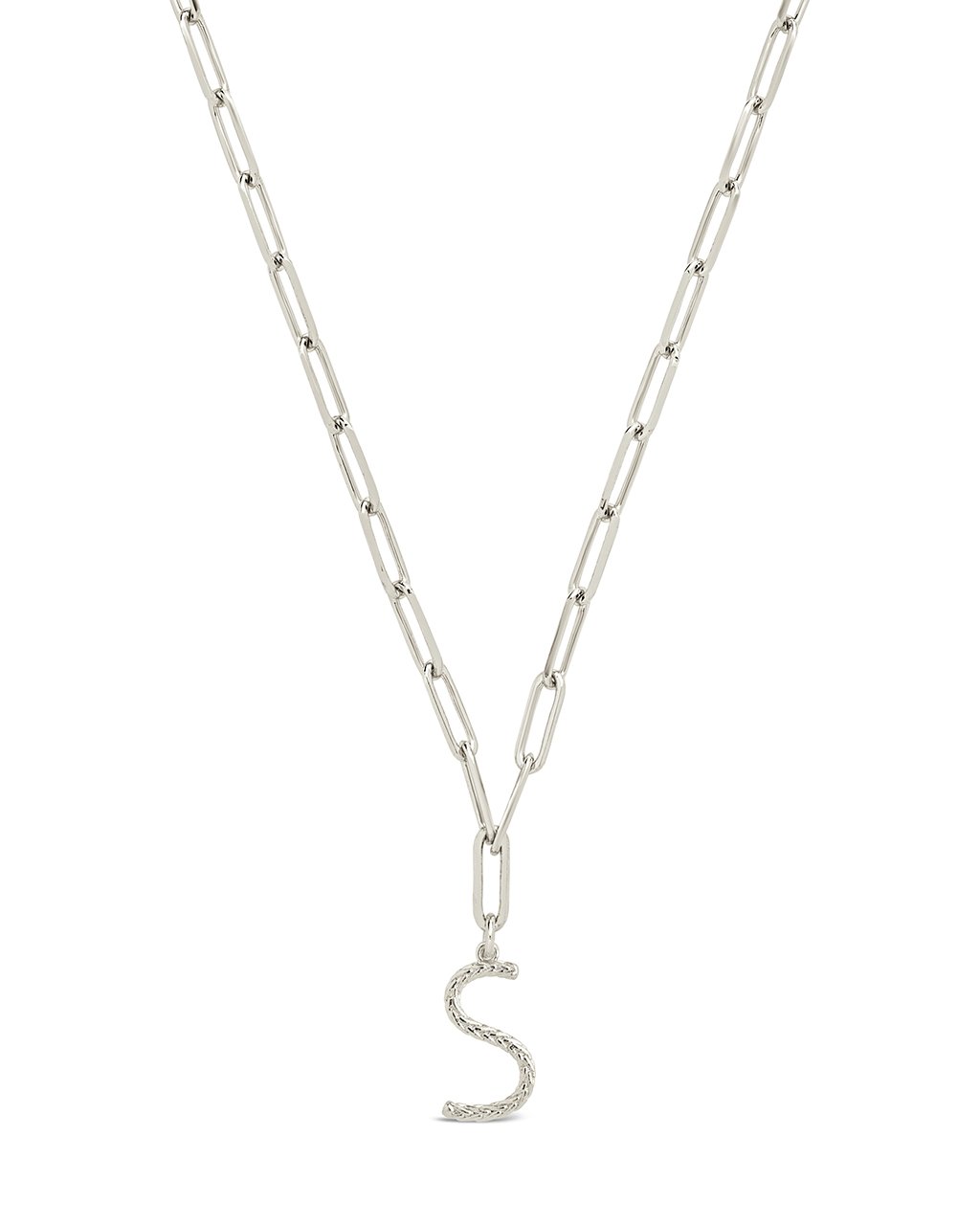 Braided Initial Pendant Necklace Necklace Sterling Forever Silver S 