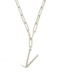 Braided Initial Pendant Necklace Necklace Sterling Forever Silver V 