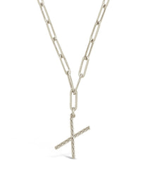 Braided Initial Pendant Necklace Necklace Sterling Forever Silver X 