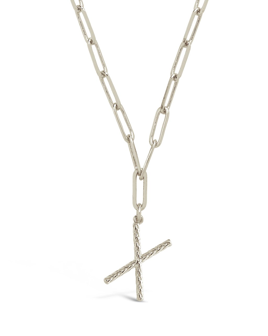 Braided Initial Pendant Necklace Necklace Sterling Forever Silver X 