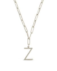 Braided Initial Pendant Necklace Necklace Sterling Forever Silver Z 