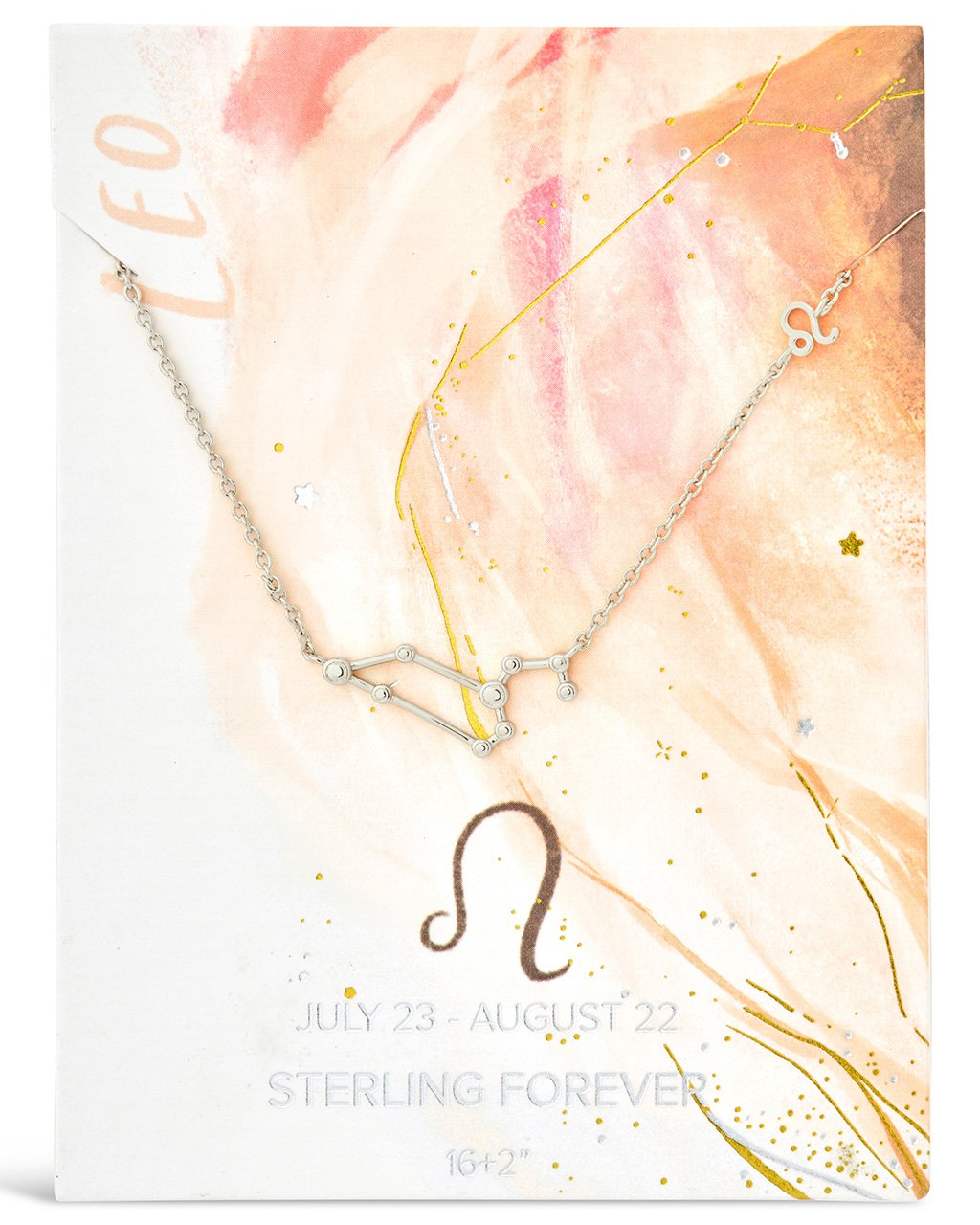 Station Constellation Pendant Necklace Necklace Sterling Forever Silver Leo (Jul 23 - Aug 22) 